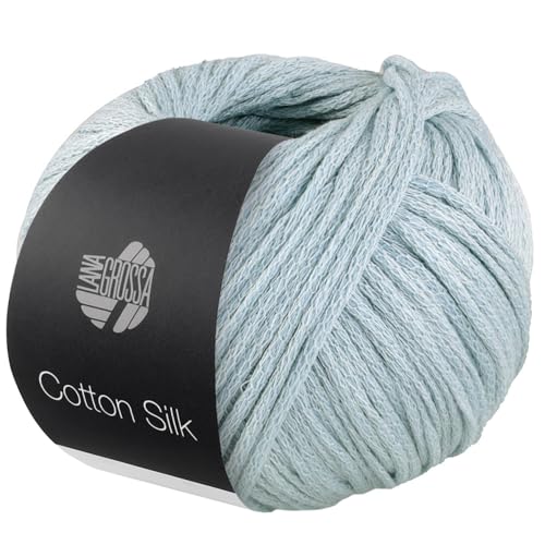 LANA GROSSA Cotton Silk | Edles Effektgarn aus Maulbeerseide gefüllt mit Baumwolle | Handstrickgarn aus 70% Baumwolle & 30% Seide | 50g Wolle zum Stricken & Häkeln | 140m Garn FB 19 von Lana Grossa