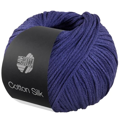 LANA GROSSA Cotton Silk | Edles Effektgarn aus Maulbeerseide gefüllt mit Baumwolle | Handstrickgarn aus 70% Baumwolle & 30% Seide | 50g Wolle zum Stricken & Häkeln | 140m Garn FB 20 von Lana Grossa