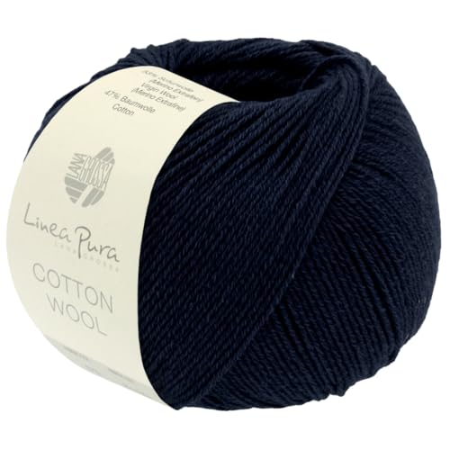 LANA GROSSA Cotton Wool | Klassisches Schurwollgarn mit Baumwolle | Handstrickgarn aus 53% Schurwolle (Merino extrafein) & 47% Baumwolle | 50g Wolle zum Stricken & Häkeln | 195m Garn FB 6 von Lana Grossa