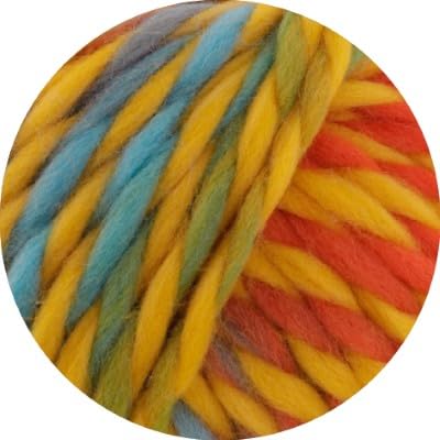 LANA GROSSA Dolce | Dickes, locker verzwirnt Merino-Dochtgarn mit Mouliné- Effekt | Handstrickgarn aus 100% Schurwolle (Merino, basolan) | 100g Wolle zum Stricken & Häkeln | 50m GarnFB 10 von Lana Grossa