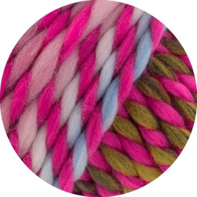 LANA GROSSA Dolce | Dickes, locker verzwirnt Merino-Dochtgarn mit Mouliné- Effekt | Handstrickgarn aus 100% Schurwolle (Merino, basolan) | 100g Wolle zum Stricken & Häkeln | 50m GarnFB 5 von Lana Grossa