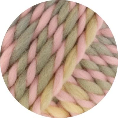 LANA GROSSA Dolce | Dickes, locker verzwirnt Merino-Dochtgarn mit Mouliné- Effekt | Handstrickgarn aus 100% Schurwolle (Merino, basolan) | 100g Wolle zum Stricken & Häkeln | 50m GarnFB 6 von Lana Grossa