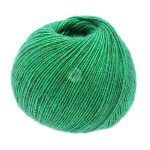 LANA GROSSA Ecopuno | Edle Netzgarnstruktur aus Baumwolle gefüllt mit Merino/Alpaka | Handstrickgarn aus 17% Schurwolle & 11% Alpaka Wolle | 50g Wolle zum Stricken & Häkeln | 215m Garn FB 41 von Lana Grossa