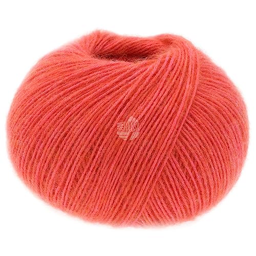LANA GROSSA Ecopuno | Edle Netzgarnstruktur aus Baumwolle gefüllt mit Merino/Alpaka | Handstrickgarn aus 17% Schurwolle & 11% Alpaka Wolle | 50g Wolle zum Stricken & Häkeln | 215m Garn FB 60 von Lana Grossa