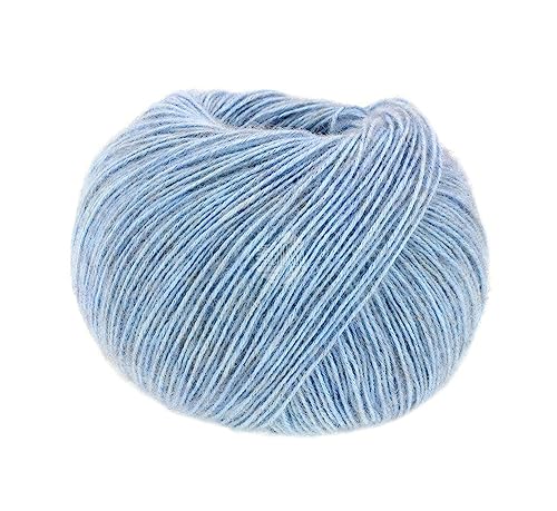 LANA GROSSA Ecopuno | Edle Netzgarnstruktur aus Baumwolle gefüllt mit Merino/Alpaka | Handstrickgarn aus 17% Schurwolle (Merino) & 11% Alpaka Wolle | 50g Wolle zum Stricken & Häkeln | 215m Garn von Lana Grossa