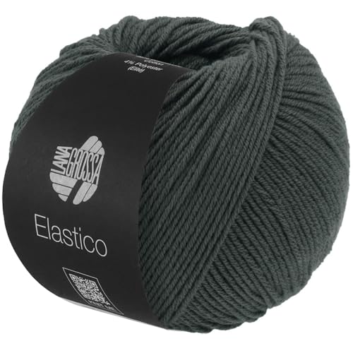 LANA GROSSA Elastico | Baumwoll-Klassiker mit leichtem Stretchanteil | Handstrickgarn aus 96% Baumwolle & 4% Polyester (Elite)| 50g Wolle zum Stricken & Häkeln | 160m Garn FB 194 von Lana Grossa