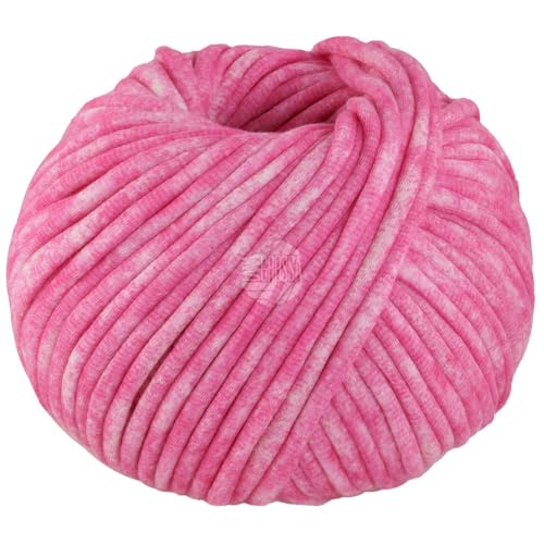 LANA GROSSA Gelato Vintage | Weiches, gefülltes Baumwoll-Schlauchbändchen mit buntem Sprenkeldruck | Handstrickgarn aus 52% Baumwolle & 48% Polyamid | 100g Wolle zum Stricken & Häkeln | 80m Garn von Lana Grossa