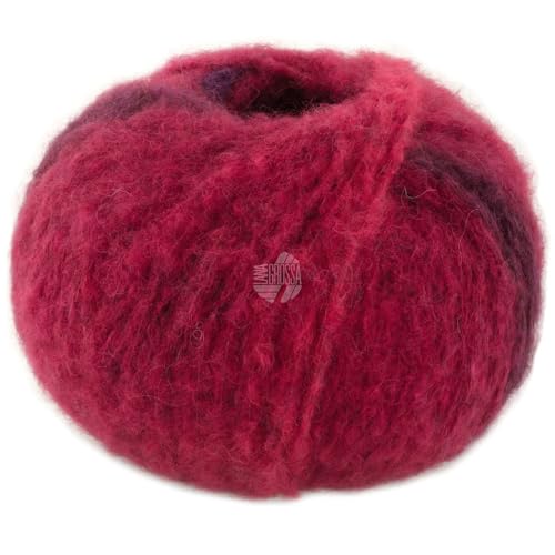 LANA GROSSA Gigante | Handstrickgarn aus 70% Alpaka (Fein) & 30% Polyamid | 100g Wolle zum Stricken & Häkeln | 300m Garn | Dunkel-/Orientrot/Burgund/Kirschrot - 3 von Lana Grossa