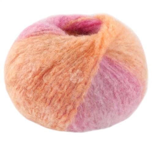 LANA GROSSA Gigante | Handstrickgarn aus 70% Alpaka (Fein) & 30% Polyamid | 100g Wolle zum Stricken & Häkeln | 300m Garn | Orange/Pink/Safrangelb/Lila/Veilchenblau - 1 von Lana Grossa