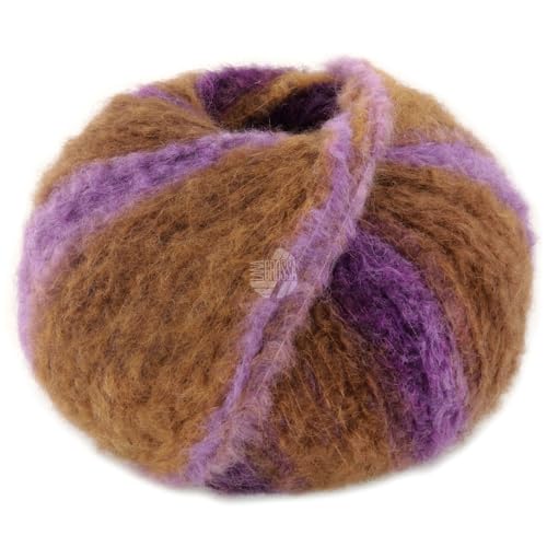 LANA GROSSA Gigante | Handstrickgarn aus 70% Alpaka (Fein) & 30% Polyamid | 100g Wolle zum Stricken & Häkeln | 300m Garn | Lila/Khaki/Umbra/Dunkelviolett/Graulila - 4 von Lana Grossa