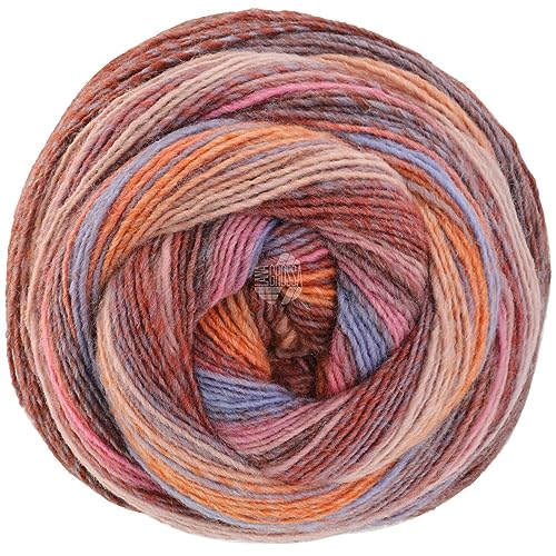 LANA GROSSA Gomitolo Arte | Dochtgarn mit unterschiedlichen Degrade-Farbverläufen | Handstrickgarn aus 60% Schurwolle & 40% Polyacryl | 200g Wolle zum Stricken & Häkeln | 700m Garn FB 1015 von Lana Grossa