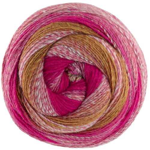 LANA GROSSA Gomitolo Fusione | Dochtgarn mit Farbverlauf | Handstrickgarn aus 60% Schurwolle & 40% Polyacryl | 200g Wolle zum Stricken & Häkeln | 700m Garn FB 2025 von Lana Grossa