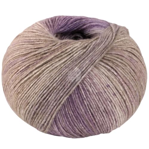 LANA GROSSA Gomitolo Mambo | Flauschig Baumwollgarn mit interessantem Streifen-Farbverlauf aus dem Knäuel | Handstrickgarn aus 100% Baumwolle (Bio) |100g Wolle zum Stricken & Häkeln | 240m Garn von Lana Grossa