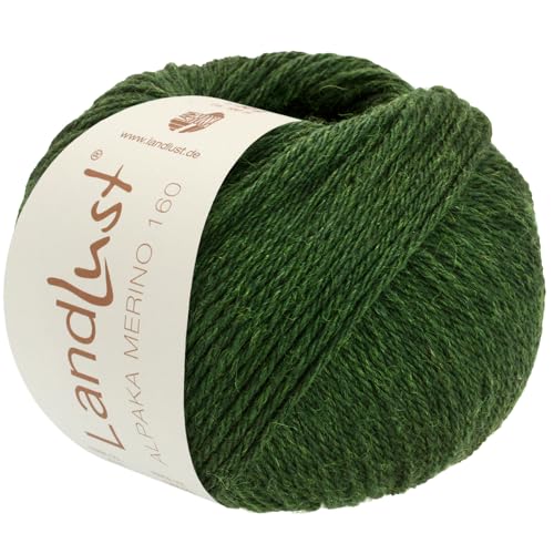LANA GROSSA Landlust Alpaka Merino 160 | Klassisch verzwirntes Garn aus Merino & Alpaka | Handstrickgarn aus 50% Schurwolle & 50% Alpaka (Baby) | 50g Wolle zum Stricken & Häkeln | 160m Garn FB 446 von Lana Grossa