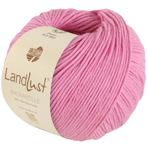 LANA GROSSA Landlust Baumwolle | Klassisches Bio-Baumwollgarn, Gots zertifiziert | Handstrickgarn aus 100% Baumwolle (Bio) | 50g Wolle zum Stricken & Häkeln | 115m Garn von Lana Grossa