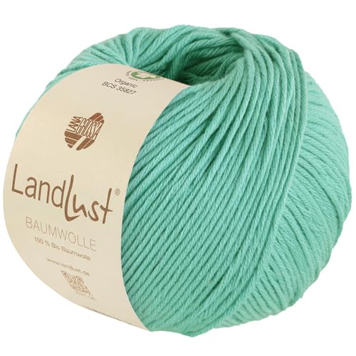 LANA GROSSA Landlust Baumwolle | Klassisches Bio-Baumwollgarn, Gots zertifiziert | Handstrickgarn aus 100% Baumwolle (Bio) | 50g Wolle zum Stricken & Häkeln | 115m Garn von Lana Grossa