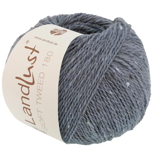 LANA GROSSA Landlust Soft Tweed 180 | Klassisch verzwirntes Tweedgarn aus Schurwolle mit mehrfarbigen Noppen | Handstrickgarn aus 100% Merinowolle | 50g Wolle zum Stricken & Häkeln | 180m Garn FB121 von Lana Grossa