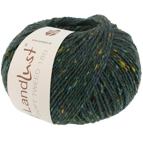 LANA GROSSA Landlust Soft Tweed 180 | Klassisch verzwirntes Tweedgarn aus Schurwolle mit mehrfarbigen Noppen | Handstrickgarn aus 100% Merinowolle | 50g Wolle zum Stricken & Häkeln | 180m Garn FB116 von Lana Grossa