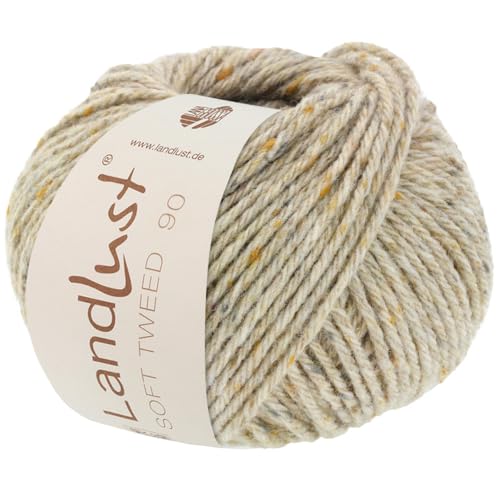 LANA GROSSA Landlust Soft Tweed 90 | Klassisch verzwirntes Tweedgarn aus Schurwolle mit mehrfarbigen Noppen | Handstrickgarn aus 100% Merinowolle | 50g Wolle zum Stricken & Häkeln | 90m Garn FB2 von Lana Grossa