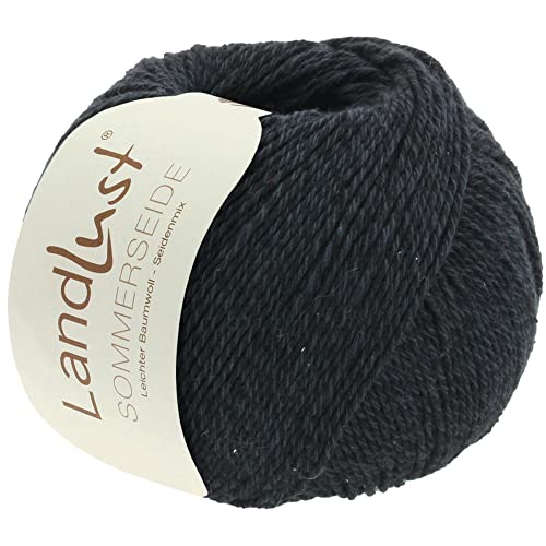 LANA GROSSA Landlust Sommerseide | Feines & leichtes Baumwoll-Seidengarn | Handstrickgarn aus 50% Seide & 50% Baumwolle | 50g Wolle zum Stricken & Häkeln | 170m Garn LANA GROSSA Landlust Sommerseide | Feines & leichtes Baumwoll-Seidengarn | Handstrickgarn aus 50% Seide & 50% Baumwolle | 50g Wolle zum Stricken & Häkeln | 170m Garn von Lana Grossa