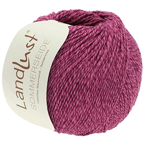 LANA GROSSA Landlust Sommerseide | Feines & leichtes Baumwoll-Seidengarn | Handstrickgarn aus 50% Seide & 50% Baumwolle | 50g Wolle zum Stricken & Häkeln | 170m Garn LANA GROSSA Landlust Sommerseide | Feines & leichtes Baumwoll-Seidengarn | Handstrickgarn aus 50% Seide & 50% Baumwolle | 50g Wolle zum Stricken & Häkeln | 170m Garn von Lana Grossa