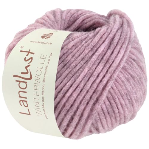 LANA GROSSA Landlust Winterwolle | Soffilo mit Yakfasern | Handstrickgarn aus 50% Schurwolle (Merino), 35% Baumwolle & 15% Yak | 50g Wolle zum Stricken & Häkeln | 70m Garn FB28 von Lana Grossa