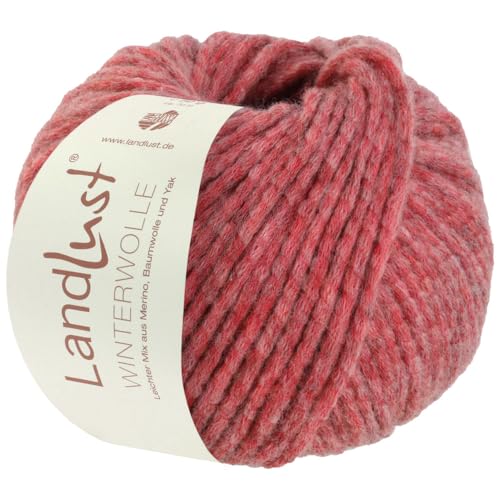 LANA GROSSA Landlust Winterwolle | Soffilo mit Yakfasern | Handstrickgarn aus 50% Schurwolle (Merino), 35% Baumwolle & 15% Yak | 50g Wolle zum Stricken & Häkeln | 70m Garn FB29 von Lana Grossa