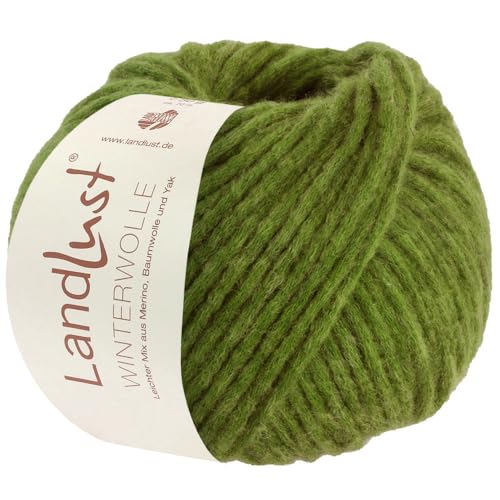 LANA GROSSA Landlust Winterwolle | Soffilo mit Yakfasern | Handstrickgarn aus 50% Schurwolle (Merino), 35% Baumwolle & 15% Yak | 50g Wolle zum Stricken & Häkeln | 70m Garn FB36 von Lana Grossa