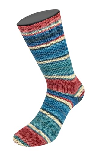 LANA GROSSA Landlust die Sockenwolle | Garn aus Merinowolle in verschiedenen Farben | Handstrickgarn aus 80% Schurwolle (Merino) & 20% Polyamid | 100g Wolle zum Stricken & Häkeln | 420m Garn FB125 von Lana Grossa