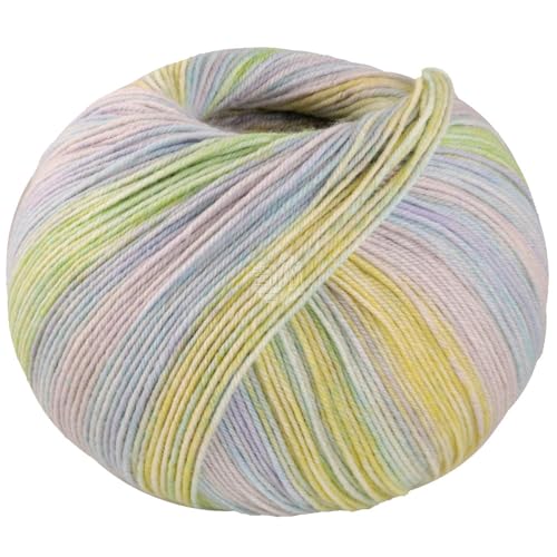 LANA GROSSA MW100 Seta Piano | Waschmaschinenfestes Sockengarn mit Seidenanteil | Handstrickgarn aus 55% Schurwolle (Merino), 25% Polyamid & 20% Seide | 100g Wolle zum Stricken & Häkeln | 420m Garn von Lana Grossa