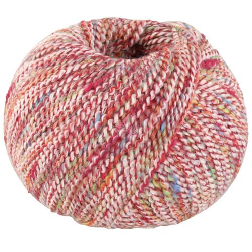 LANA GROSSA Maglia | Sommer-Tweedgarn aus Baumwolle, mit einem bunten Effektgarn verzwirnt | Handstrickgarn aus 92% Baumwolle & 8% Polyester | 50g Wolle zum Stricken & Häkeln | 155m Garn FB3 von Lana Grossa
