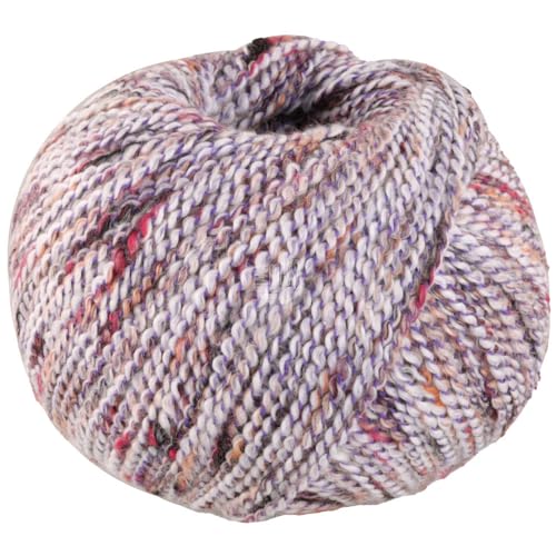 LANA GROSSA Maglia | Sommer-Tweedgarn aus Baumwolle, mit einem bunten Effektgarn verzwirnt | Handstrickgarn aus 92% Baumwolle & 8% Polyester | 50g Wolle zum Stricken & Häkeln | 155m Garn FB12 von Lana Grossa
