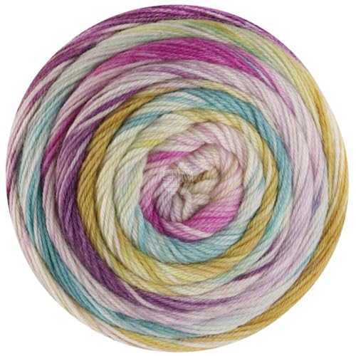 LANA GROSSA Meilenweit 100 Dusk | Sockenklassiker, bedruckt und waschmaschinenfest | Handstrickgarn aus 80% Schurwolle (Merino) & 20% Polyamid | 100g Wolle zum Stricken & Häkeln | 400m Garn FB6207 von Lana Grossa