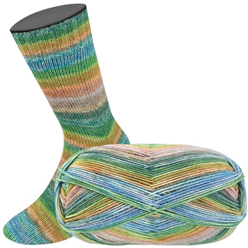 LANA GROSSA Meilenweit 100 Merino extrafine | Hochwertiges Sockengarn, waschmaschinenfest | Handstrickgarn aus 75% Schurwolle & 25% Polyamid | 100g Wolle zum Stricken & Häkeln | 420m Garn LANA GROSSA Meilenweit 100 Merino extrafine | Hochwertiges Sockengarn, waschmaschinenfest | Handstrickgarn aus 75% Schurwolle & 25% Polyamid | 100g Wolle zum Stricken & Häkeln | 420m Garn von Lana Grossa