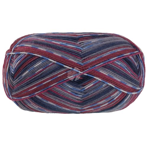 LANA GROSSA Meilenweit 100 Merino extrafine Coccole | Hochwertiges Sockengarn, waschmaschinenfest | Handstrickgarn aus 75% Schurwolle & 25% Polyamid | 100g Wolle, Stricken & Häkeln | 420m Garn FB 3803 von Lana Grossa