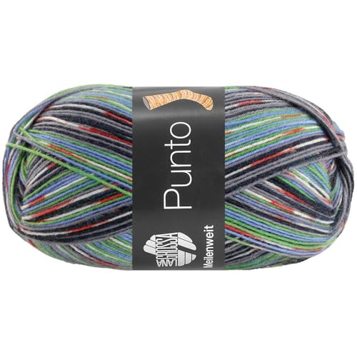 LANA GROSSA Meilenweit 100 Punto | Sockenklassiker, bedruckt und waschmaschinenfest | Handstrickgarn aus 80% Schurwolle & 20% Polyamid | 100g Wolle zum Stricken & Häkeln | 420m Garn FB 6306 LANA GROSSA Meilenweit 100 Punto | Sockenklassiker, bedruckt und waschmaschinenfest | Handstrickgarn aus 80% Schurwolle & 20% Polyamid | 100g Wolle zum Stricken & Häkeln | 420m Garn FB 6306 von Lana Grossa