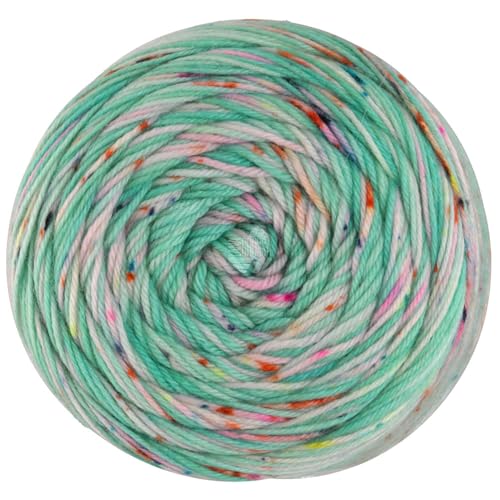 LANA GROSSA Meilenweit 100 Spray | Hochwertiges Sockengarn aus Merinowolle mit Druckeffekt, waschmaschinenfest | Handstrickgarn aus & 20% Polyamid| 100g Wolle zum Stricken & Häkeln | 400m Garn von Lana Grossa