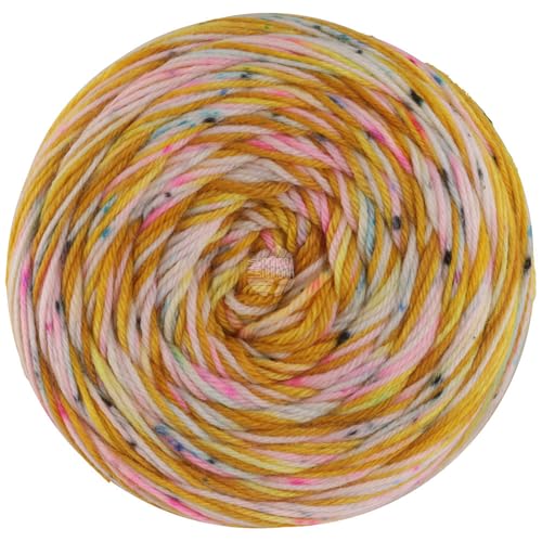 LANA GROSSA Meilenweit 100 Spray | Hochwertiges Sockengarn aus Merinowolle mit Druckeffekt, waschmaschinenfest | Handstrickgarn aus & 20% Polyamid| 100g Wolle zum Stricken & Häkeln | 400m Garn von Lana Grossa