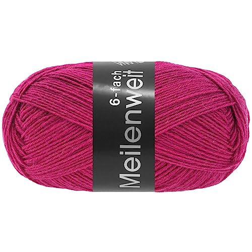 LANA GROSSA Meilenweit 6-fach 150 | 6-fädiger Sockenklassiker, waschmaschinenfest | Handstrickgarn 80% Schurwolle & 20% Polyamid | 150g Wolle zum Stricken & Häkeln | 390m Garn von Lana Grossa