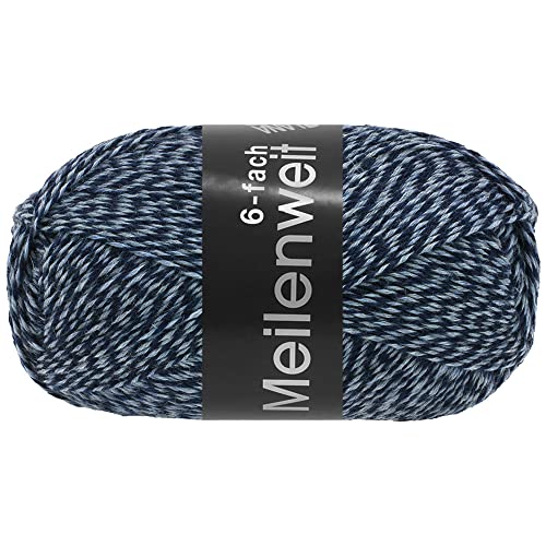LANA GROSSA Meilenweit 6-fach 150 | 6-fädiger Sockenklassiker, waschmaschinenfest | Handstrickgarn 80% Schurwolle & 20% Polyamid | 150g Wolle zum Stricken & Häkeln | 390m Garn LANA GROSSA Meilenweit 6-fach 150 | 6-fädiger Sockenklassiker, waschmaschinenfest | Handstrickgarn 80% Schurwolle & 20% Polyamid | 150g Wolle zum Stricken & Häkeln | 390m Garn von Lana Grossa