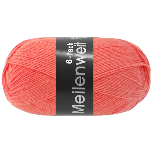 LANA GROSSA Meilenweit 6-fach 150 | 6-fädiger Sockenklassiker, waschmaschinenfest | Handstrickgarn 80% Schurwolle & 20% Polyamid | 150g Wolle zum Stricken & Häkeln | 390m Garn von Lana Grossa