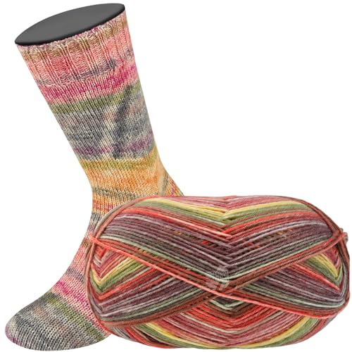 LANA GROSSA Meilenweit 6-fach 150 | 6-fädiger Sockenklassiker, waschmaschinenfest | Handstrickgarn 80% Schurwolle & 20% Polyamid | 150g Wolle zum Stricken & Häkeln | 390m Garn LANA GROSSA Meilenweit 6-fach 150 | 6-fädiger Sockenklassiker, waschmaschinenfest | Handstrickgarn 80% Schurwolle & 20% Polyamid | 150g Wolle zum Stricken & Häkeln | 390m Garn von Lana Grossa