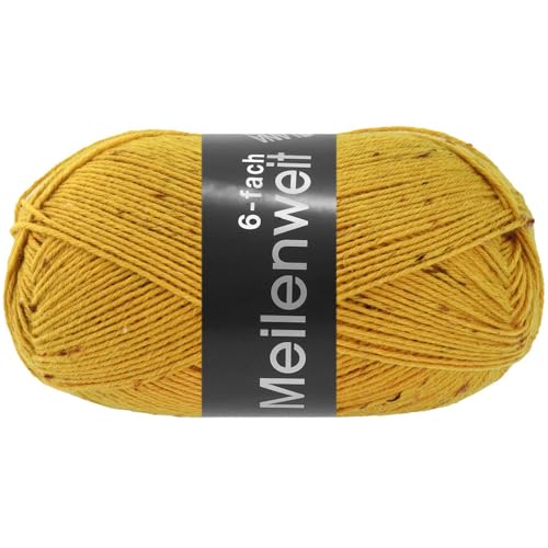 LANA GROSSA Meilenweit 6-fach 150 | 6-fädiger Sockenklassiker, waschmaschinenfest | Handstrickgarn 80% Schurwolle & 20% Polyamid | 150g Wolle zum Stricken & Häkeln | 390m Garn von Lana Grossa