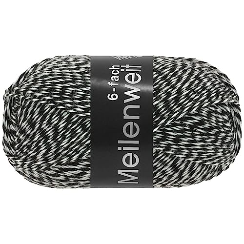 LANA GROSSA Meilenweit 6-fach 150 | 6-fädiger Sockenklassiker, waschmaschinenfest | Handstrickgarn 80% Schurwolle & 20% Polyamid | 150g Wolle zum Stricken & Häkeln | 390m Garn LANA GROSSA Meilenweit 6-fach 150 | 6-fädiger Sockenklassiker, waschmaschinenfest | Handstrickgarn 80% Schurwolle & 20% Polyamid | 150g Wolle zum Stricken & Häkeln | 390m Garn von Lana Grossa
