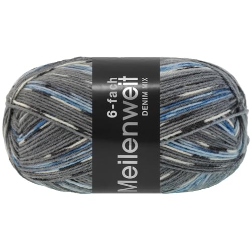LANA GROSSA Meilenweit 6-fach 150 | 6-fädiger Sockenklassiker, waschmaschinenfest | Handstrickgarn 80% Schurwolle & 20% Polyamid | 150g Wolle zum Stricken & Häkeln | 390m Garn LANA GROSSA Meilenweit 6-fach 150 | 6-fädiger Sockenklassiker, waschmaschinenfest | Handstrickgarn 80% Schurwolle & 20% Polyamid | 150g Wolle zum Stricken & Häkeln | 390m Garn von Lana Grossa