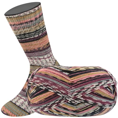 LANA GROSSA Meilenweit 6-fach 150 | 6-fädiger Sockenklassiker, waschmaschinenfest | Handstrickgarn 80% Schurwolle & 20% Polyamid | 150g Wolle zum Stricken & Häkeln | 390m Garn FB9612 LANA GROSSA Meilenweit 6-fach 150 | 6-fädiger Sockenklassiker, waschmaschinenfest | Handstrickgarn 80% Schurwolle & 20% Polyamid | 150g Wolle zum Stricken & Häkeln | 390m Garn FB9612 von Lana Grossa