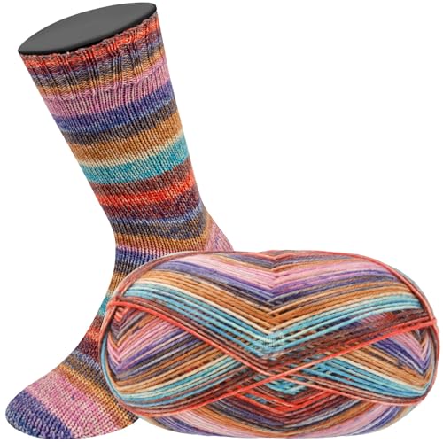LANA GROSSA Meilenweit 6-fach 150 | 6-fädiger Sockenklassiker, waschmaschinenfest | Handstrickgarn 80% Schurwolle & 20% Polyamid | 150g Wolle zum Stricken & Häkeln | 390m Garn LANA GROSSA Meilenweit 6-fach 150 | 6-fädiger Sockenklassiker, waschmaschinenfest | Handstrickgarn 80% Schurwolle & 20% Polyamid | 150g Wolle zum Stricken & Häkeln | 390m Garn von Lana Grossa