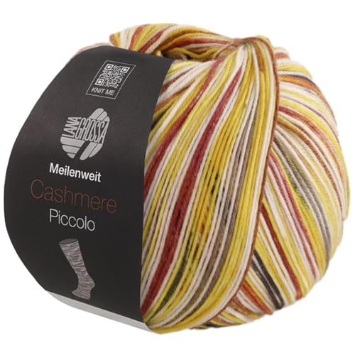 LANA GROSSA Meilenweit Cashmere | Hochwertiges Sockengarn mit Kaschmir-Anteil, waschmaschinenfest | Handstrickgarn aus Schurwolle, Polyamid & Kaschmir | 100g Wolle zum Stricken & Häkeln | 420m Garn LANA GROSSA Meilenweit Cashmere | Hochwertiges Sockengarn mit Kaschmir-Anteil, waschmaschinenfest | Handstrickgarn aus Schurwolle, Polyamid & Kaschmir | 100g Wolle zum Stricken & Häkeln | 420m Garn von Lana Grossa