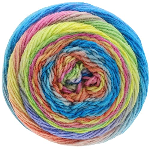 LANA GROSSA Meilenweit Color Mix | Merino-Dochtgarn mit Farbverlauf für Socken, waschmaschinenfest | Handstrickgarn aus 75% Schurwolle & 25% Polyamid | 100g Wolle zum Stricken & Häkeln | 400m Garn von Lana Grossa