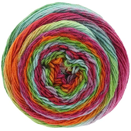LANA GROSSA Meilenweit Color Mix | Merino-Dochtgarn mit Farbverlauf für Socken, waschmaschinenfest | Handstrickgarn aus 75% Schurwolle & 25% Polyamid | 100g Wolle zum Stricken & Häkeln | 400m Garn LANA GROSSA Meilenweit Color Mix | Merino-Dochtgarn mit Farbverlauf für Socken, waschmaschinenfest | Handstrickgarn aus 75% Schurwolle & 25% Polyamid | 100g Wolle zum Stricken & Häkeln | 400m Garn von Lana Grossa